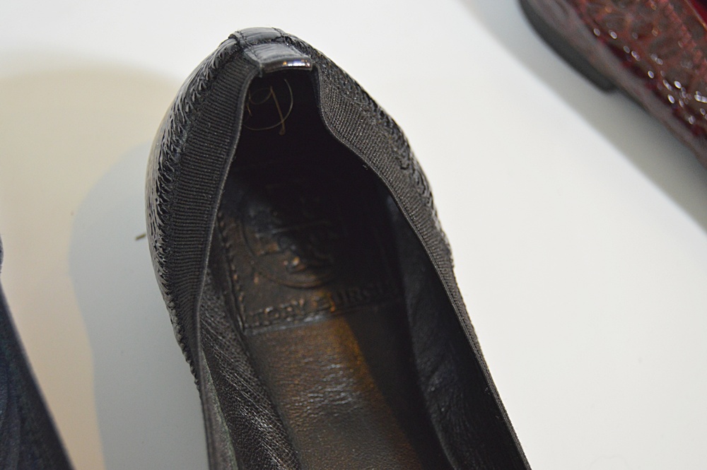 Three Pairs of Women's Flats with Tory Burch and Stuart Weitzman