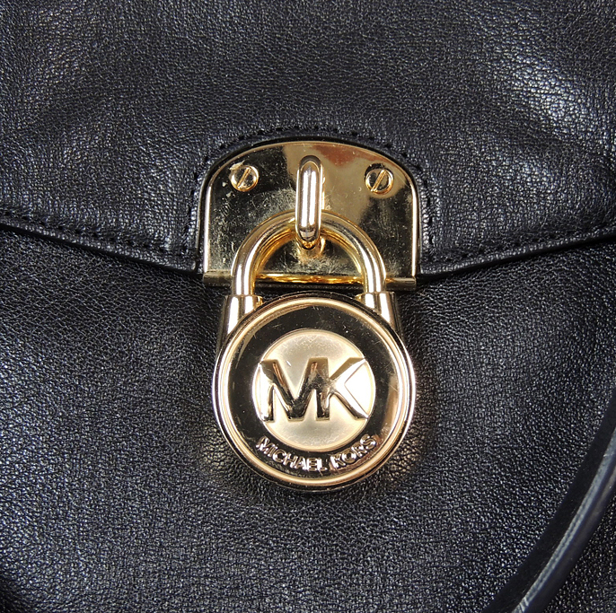 MICHAEL Michael Kors Black Leather Satchel Handbag