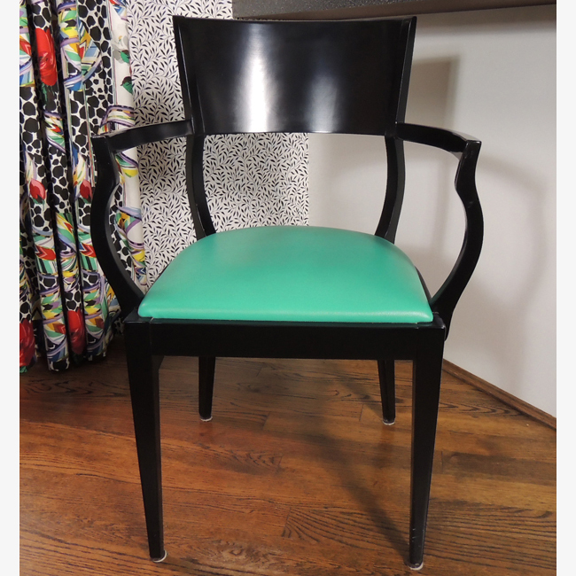 Glass Top Dining Table and Four Loewenstein Chairs