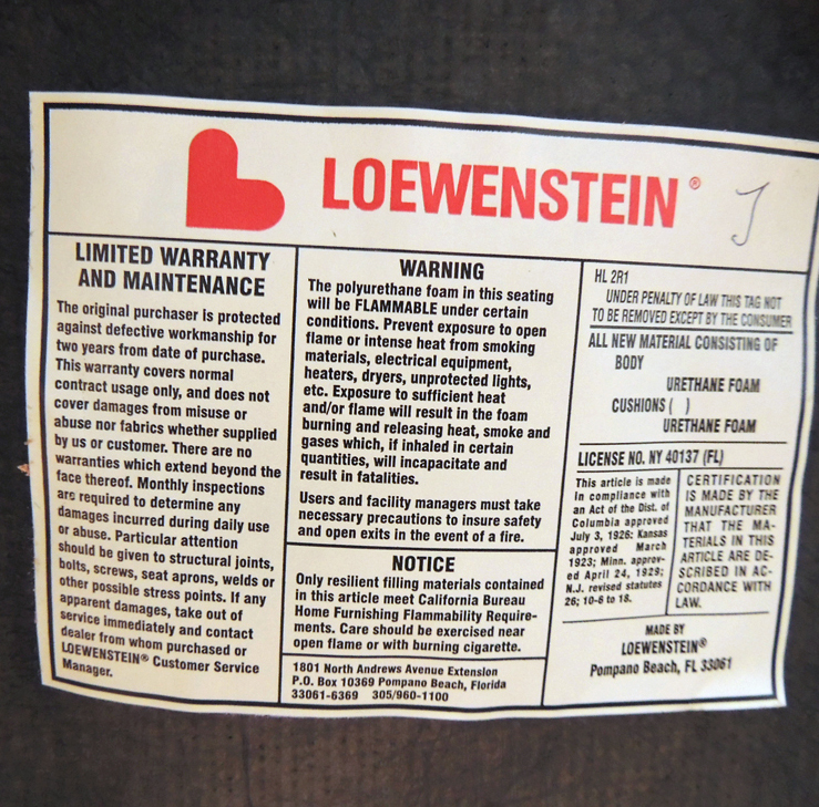 Glass Top Dining Table and Four Loewenstein Chairs