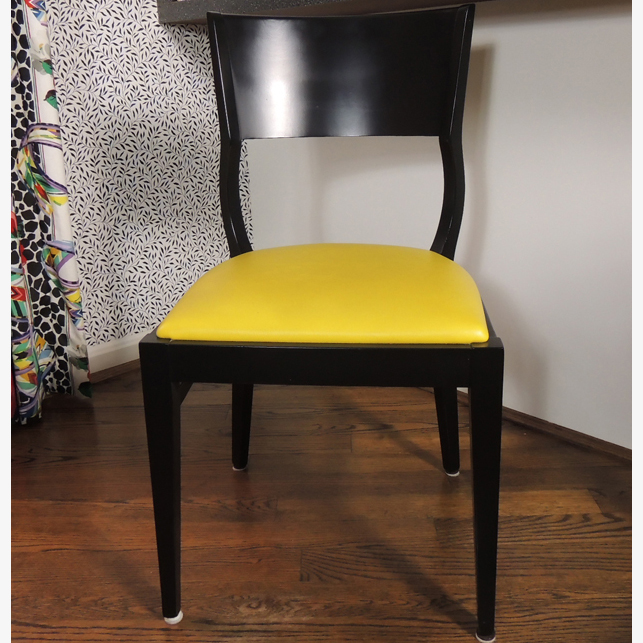 Glass Top Dining Table and Four Loewenstein Chairs