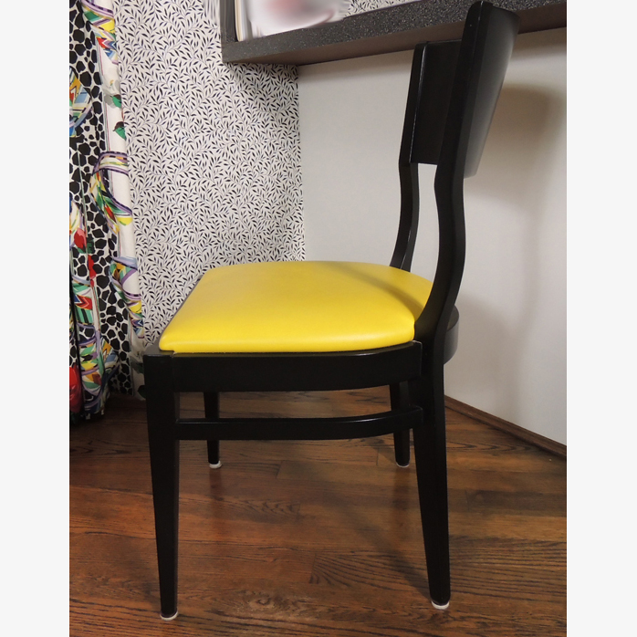 Glass Top Dining Table and Four Loewenstein Chairs