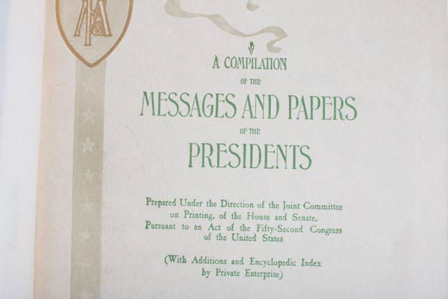 Twenty Volume Set of "Messages and Papers of the Presidents", 1897