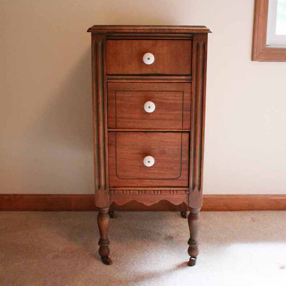 Antique Victorian Walnut Sewing Chest