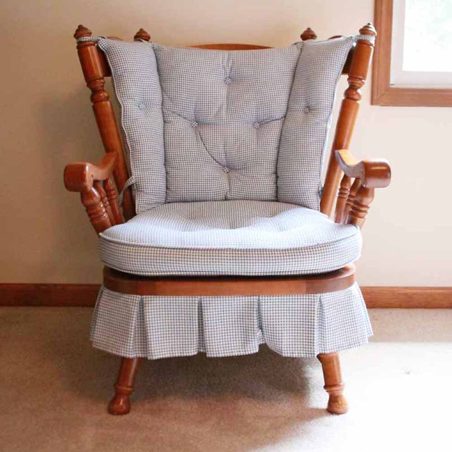 Tell City "Andover" Maple Wing Back Spring Rocking Chair