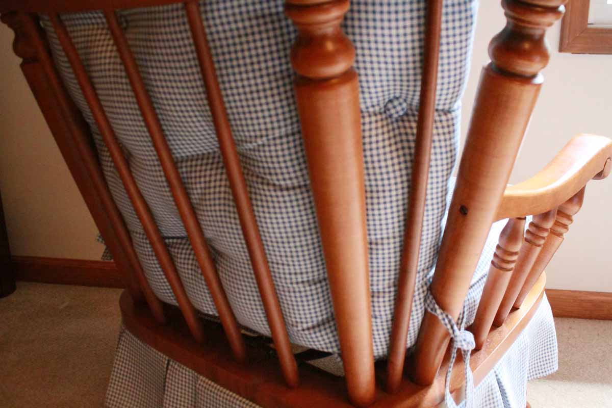 Tell City "Andover" Maple Wing Back Spring Rocking Chair