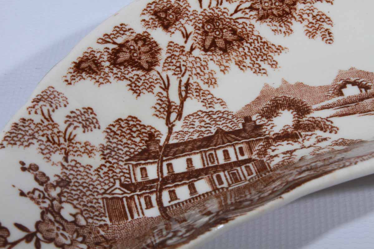 Five Antique Royal Staffordshire England Bone Plates