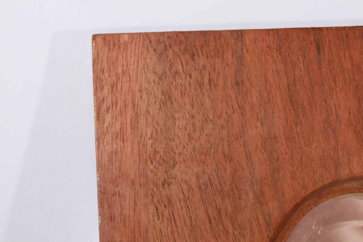 Antique Lobed Beveled Glass Mirror in a Wood Frame