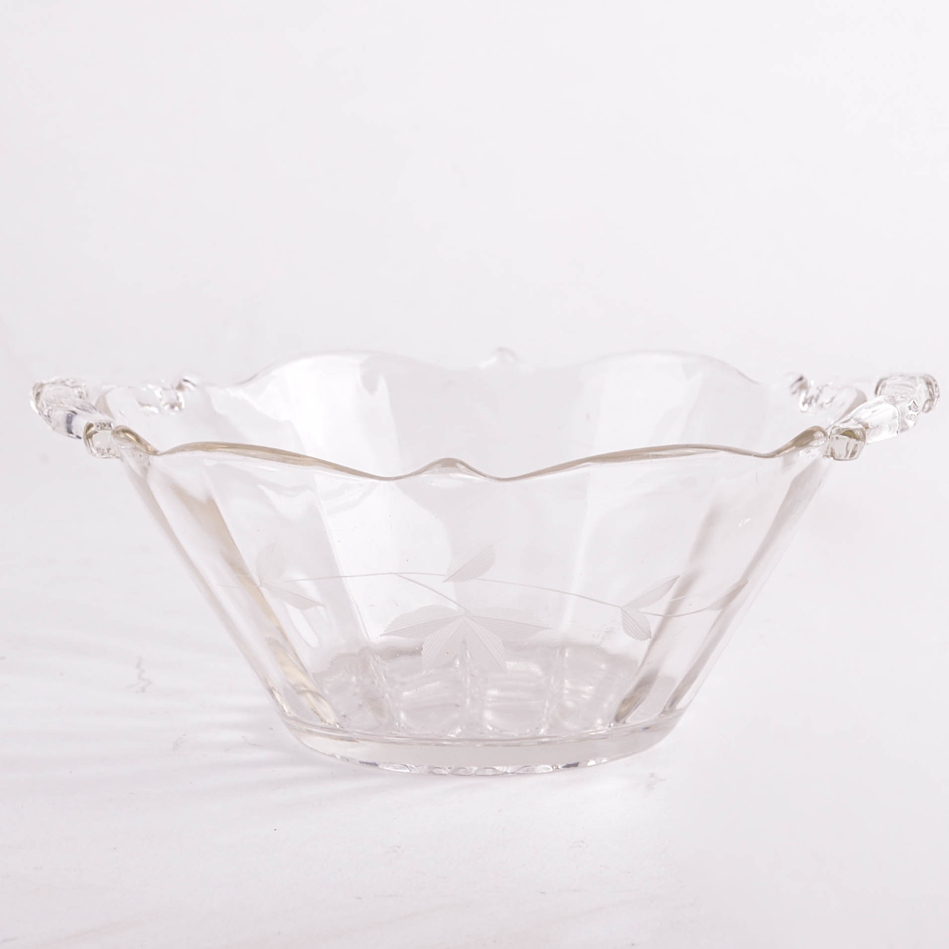 Pressed Etched Glass Servingware
