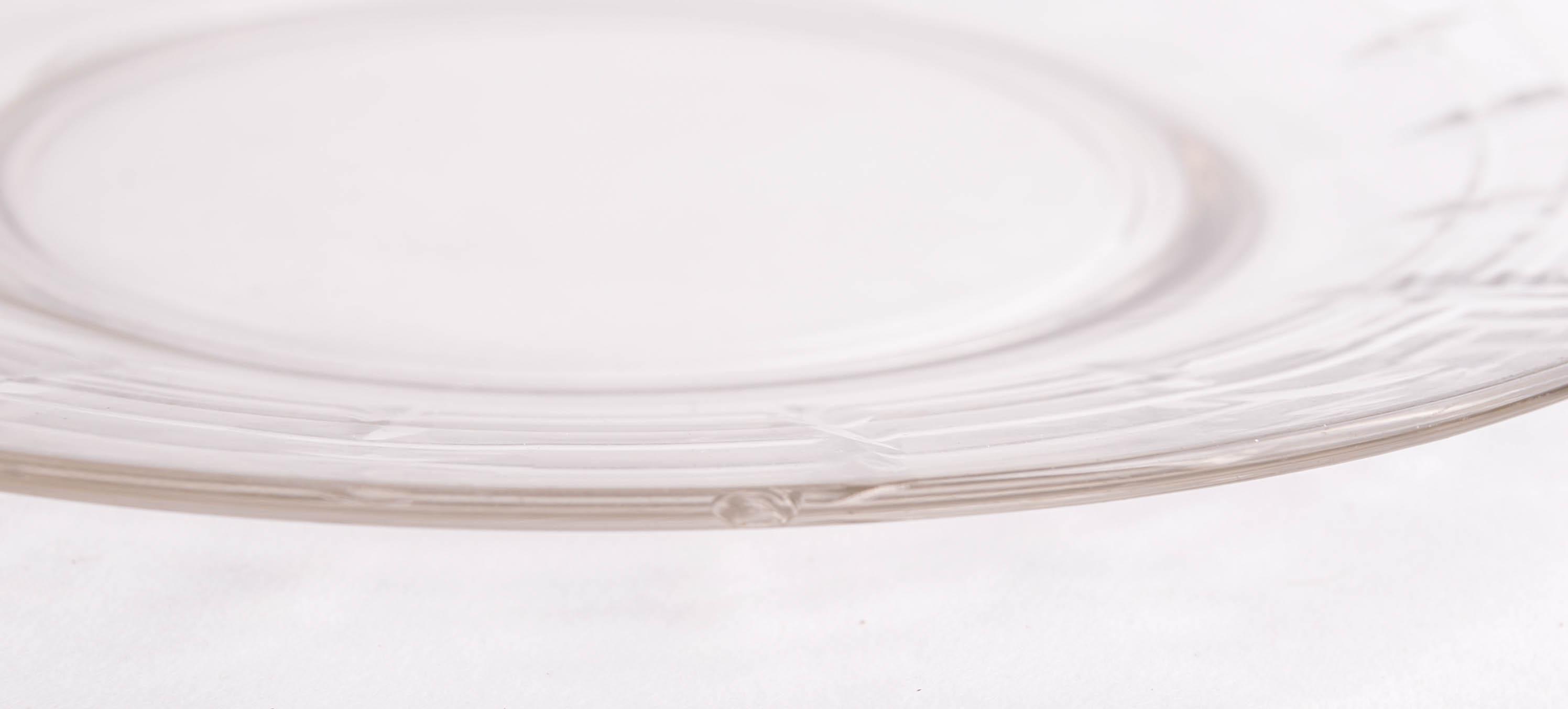 Pressed Etched Glass Servingware