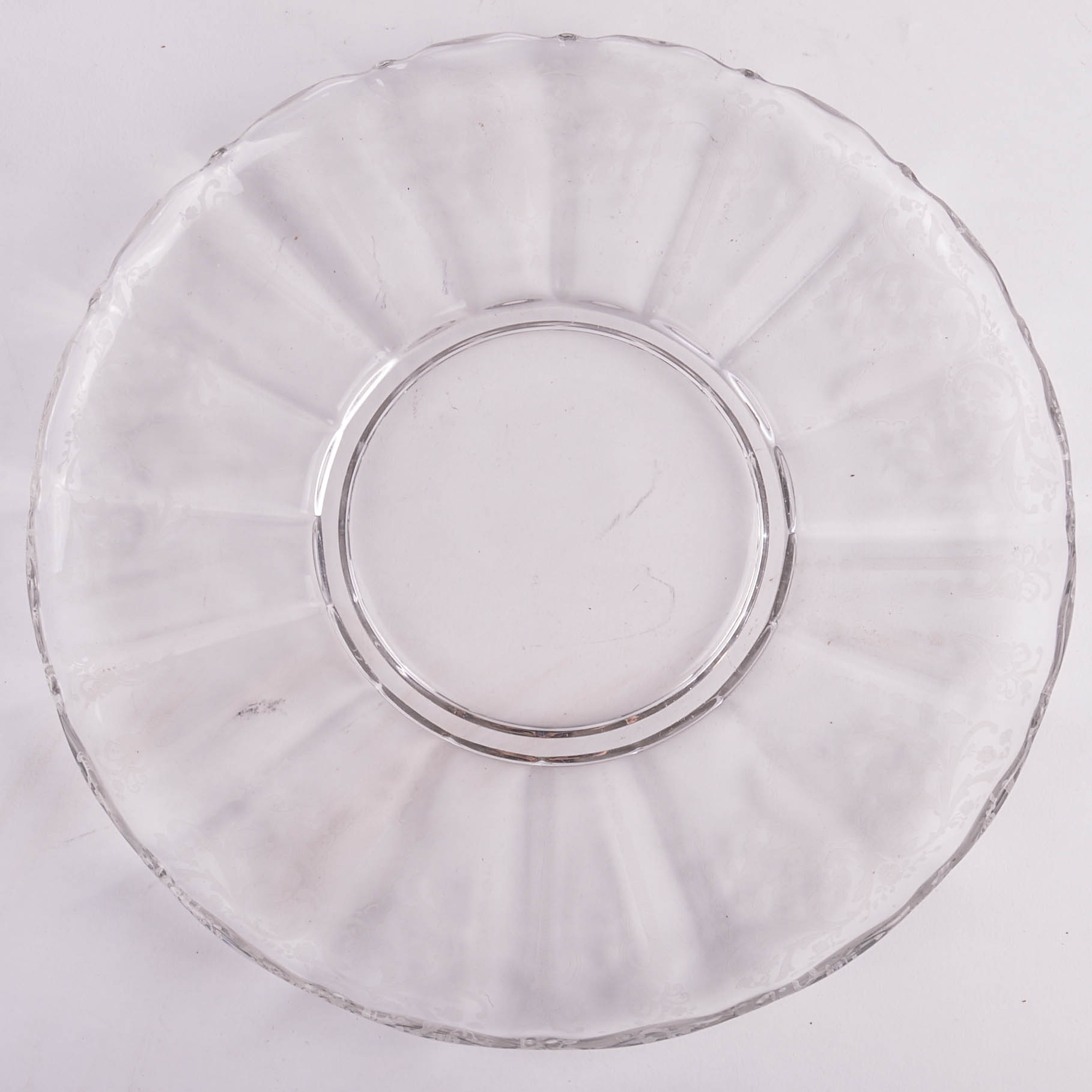 Pressed Etched Glass Servingware