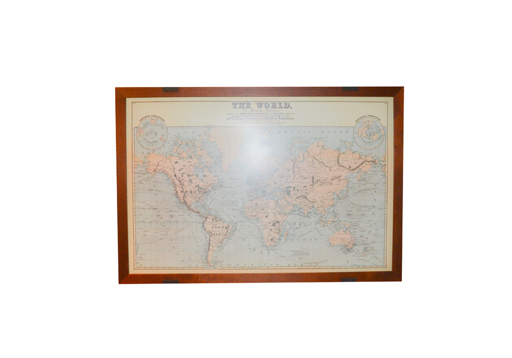 Wall Mounted Map of the World
