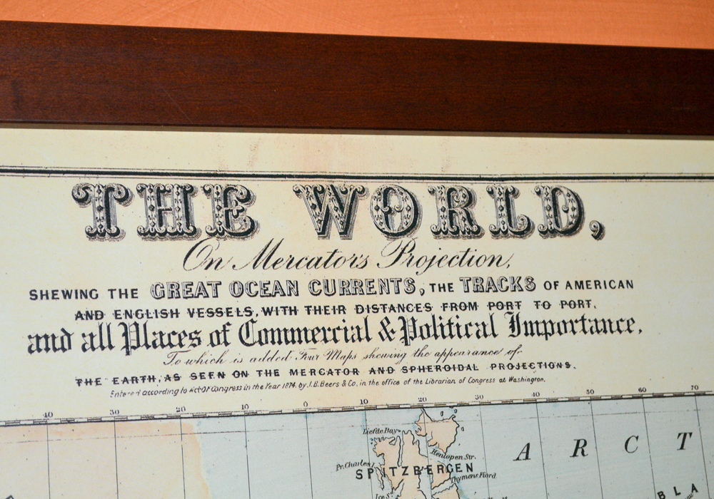 Wall Mounted Map of the World