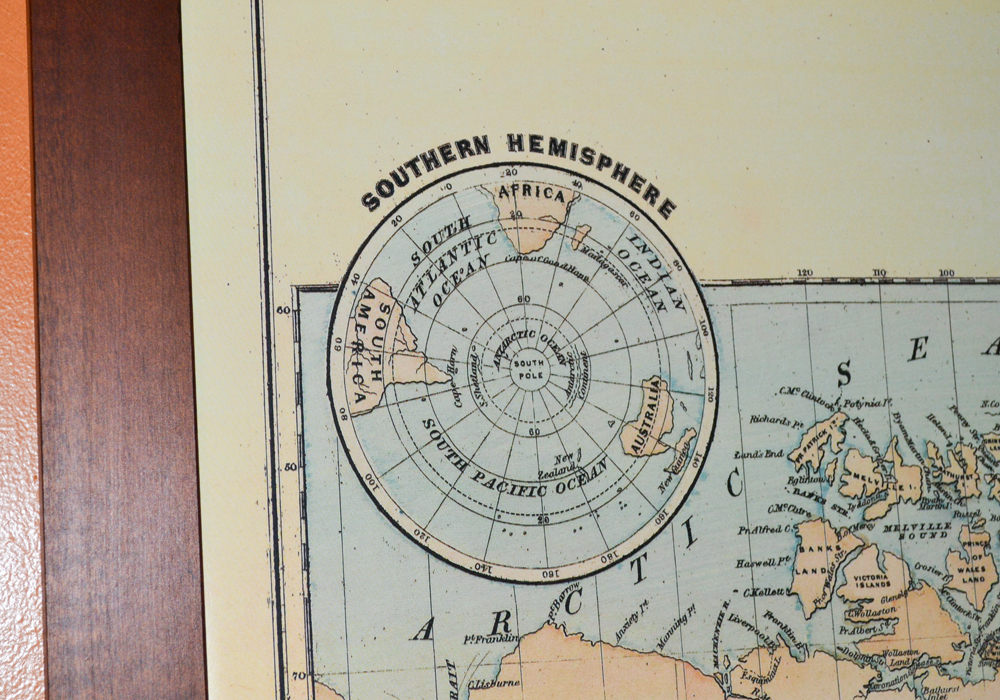 Wall Mounted Map of the World