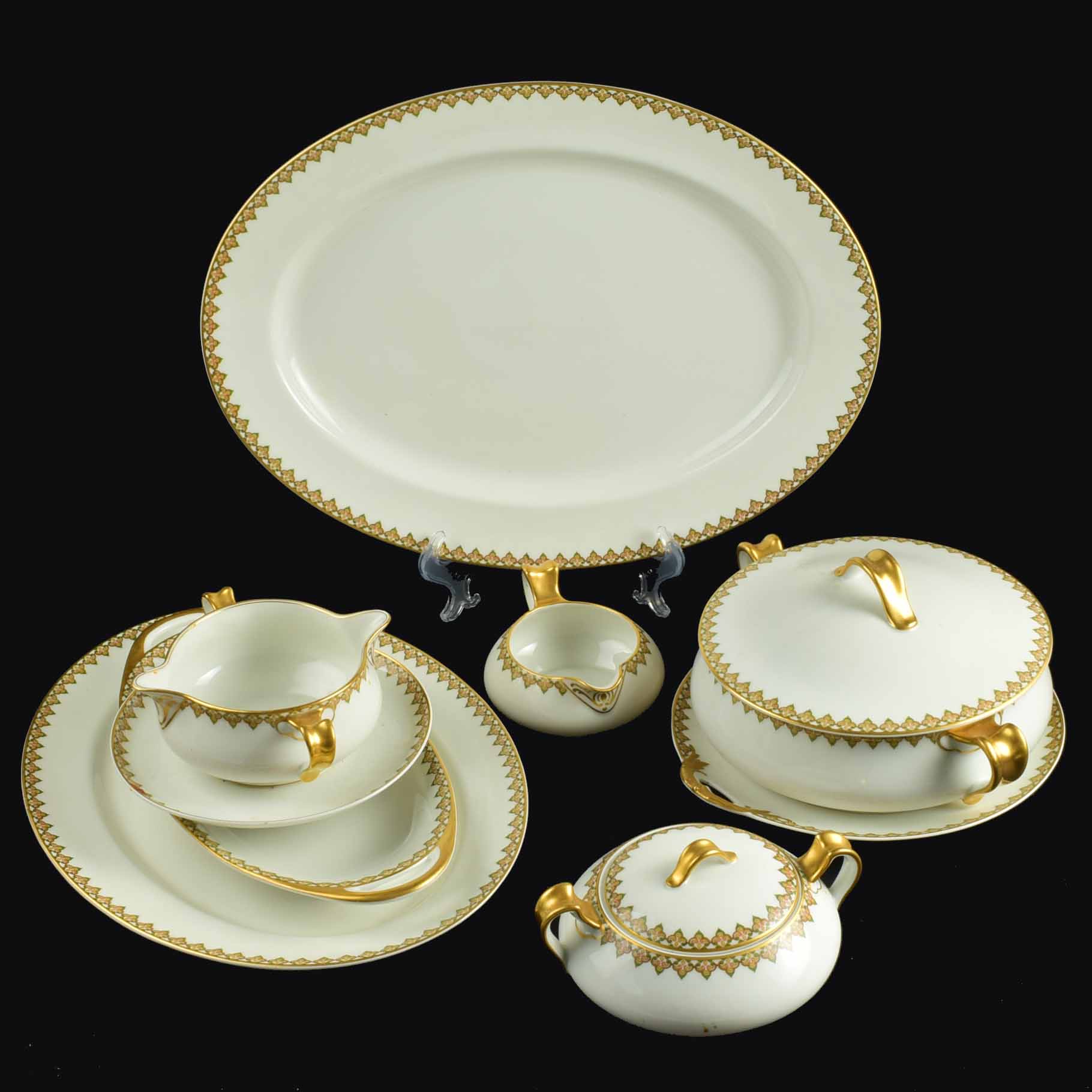 Assortment of Haviland Limoges Monaco China Serving Pieces