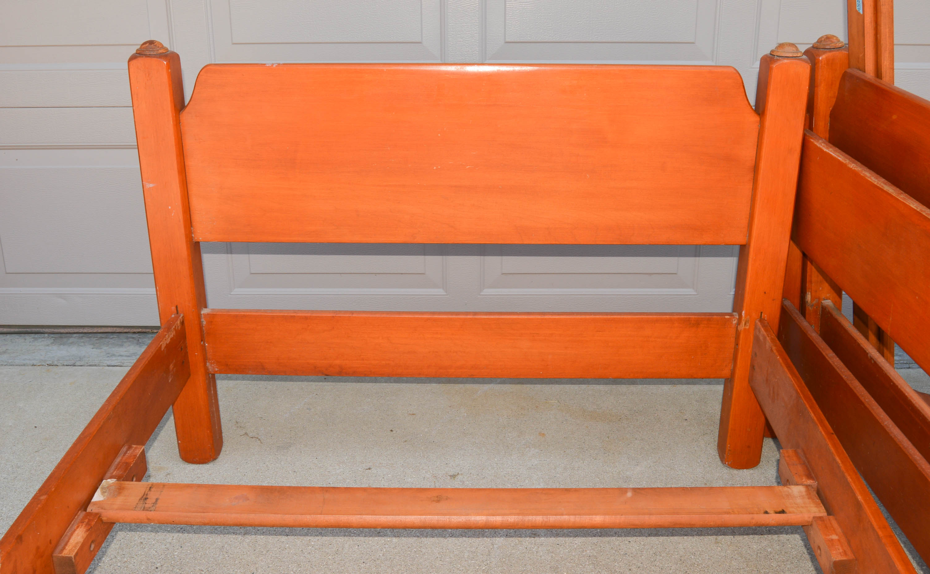 Pair of Red Maple Twin Bed Frames