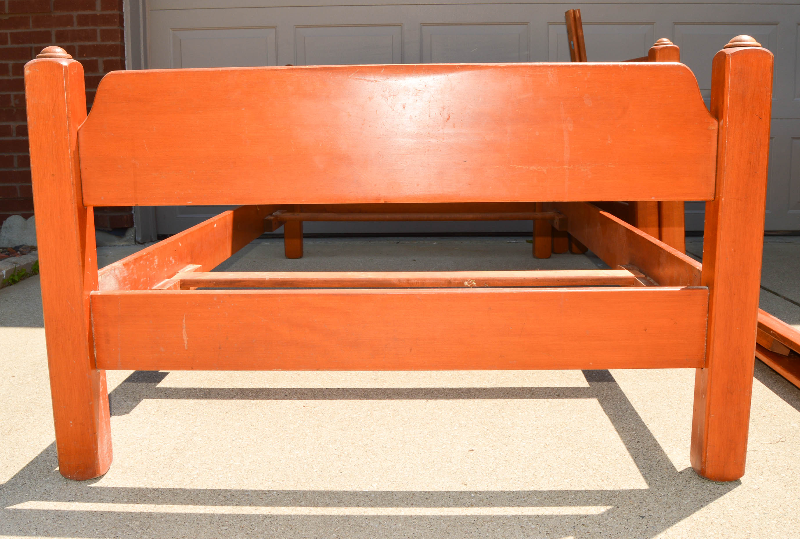 Pair of Red Maple Twin Bed Frames