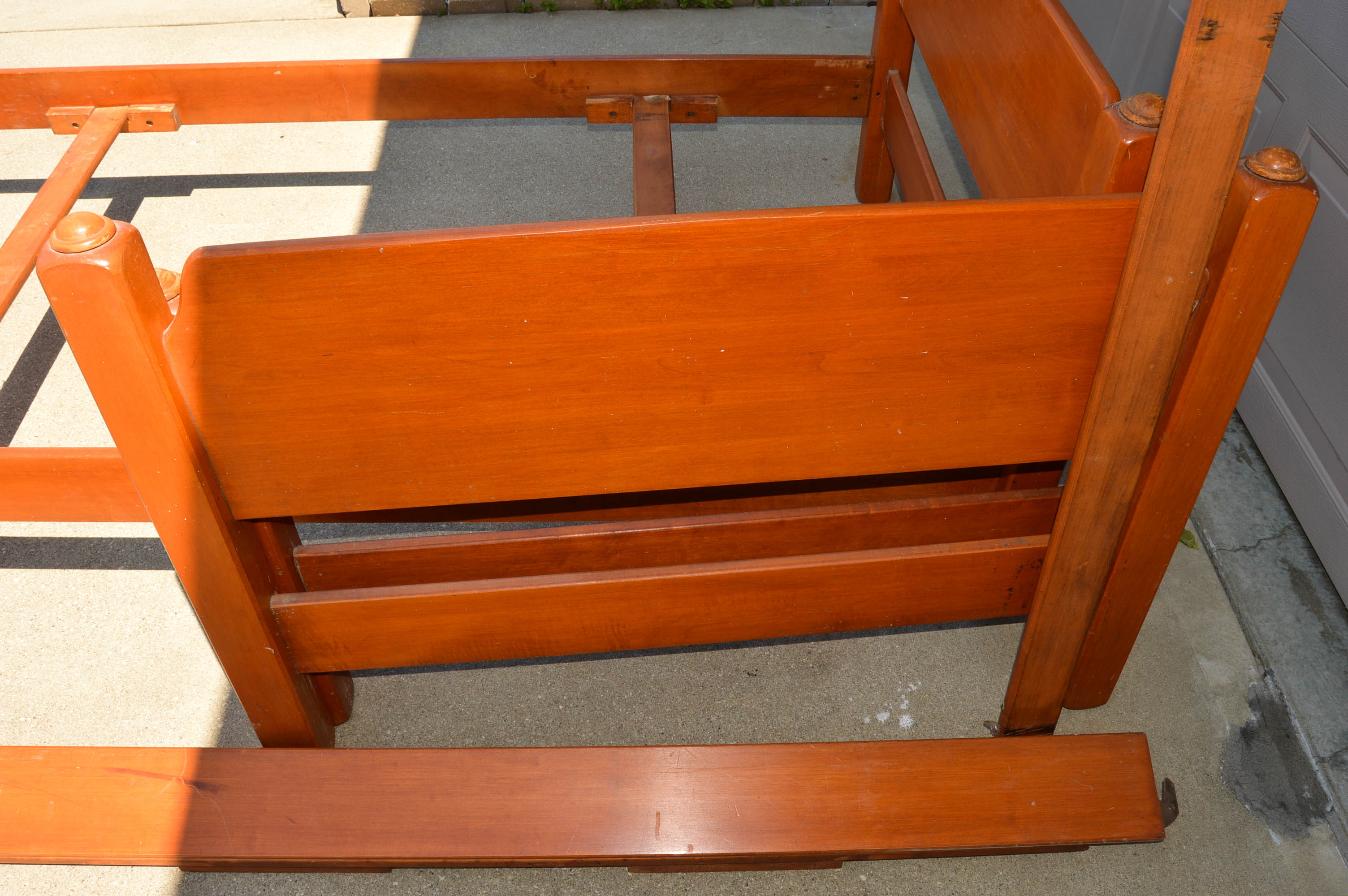Pair of Red Maple Twin Bed Frames