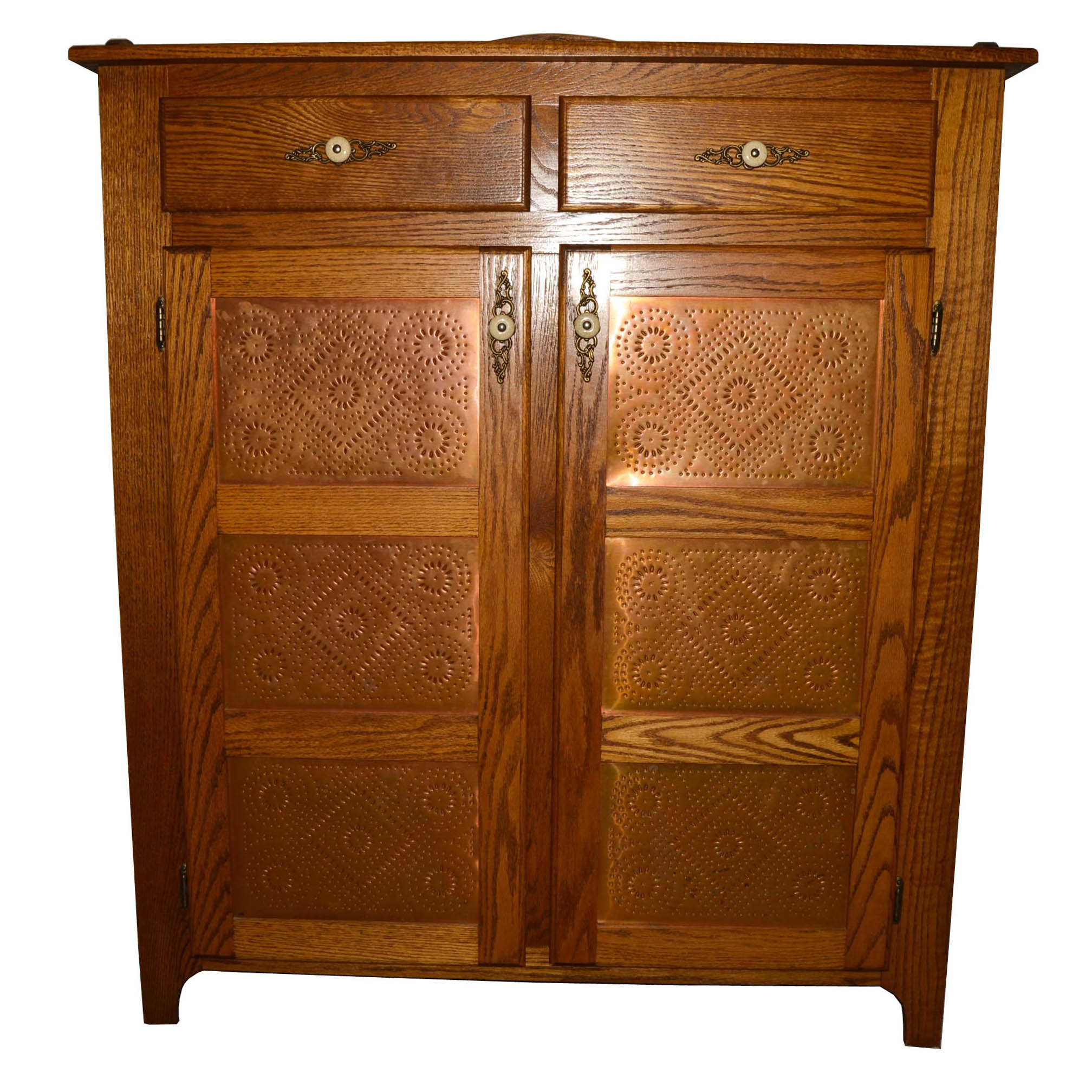 Amish Built Oak Pie Safe