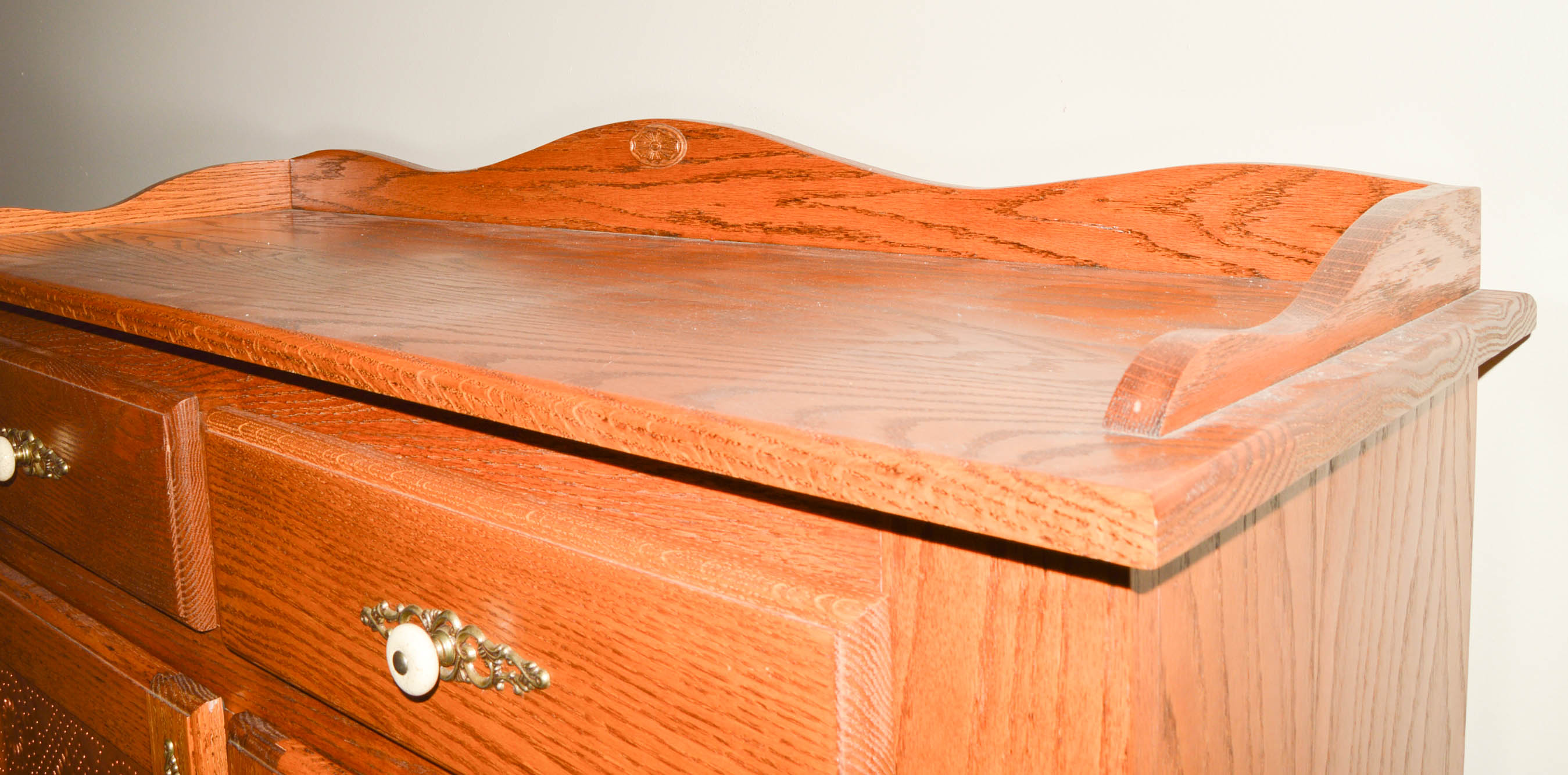 Amish Built Oak Pie Safe