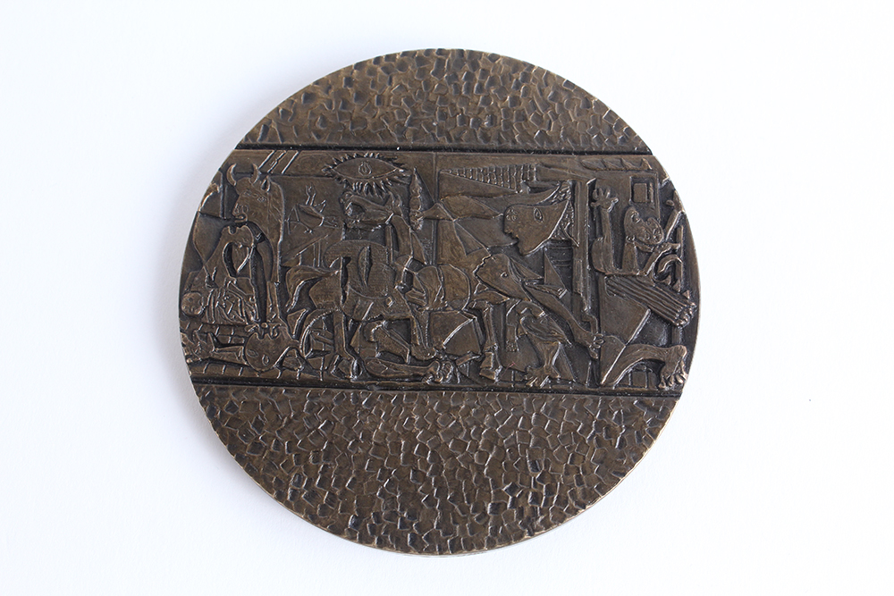 Limited Edition Brass Pablo Picasso Medallion by Jose de Moura