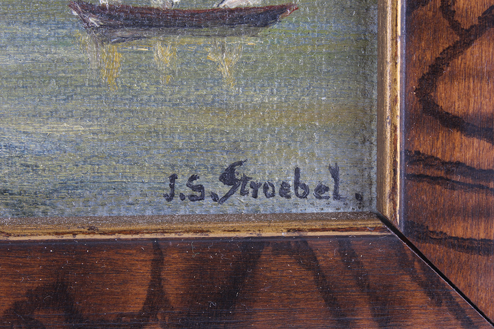 Landscape Painting of Burnet Woods Lake in Cincinnati, Ohio