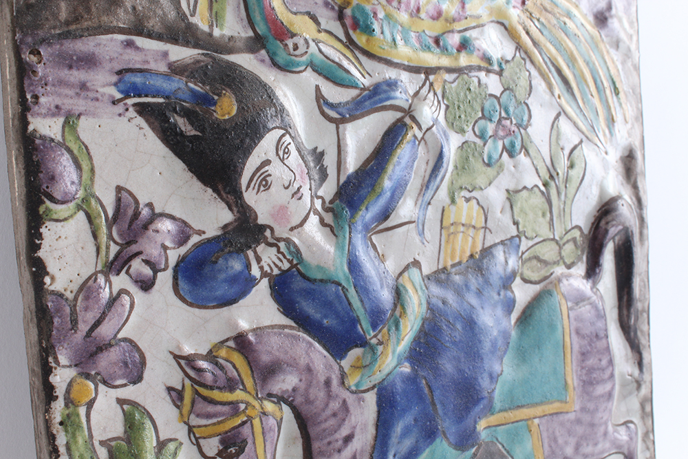 Antique Persian Folklore Tile