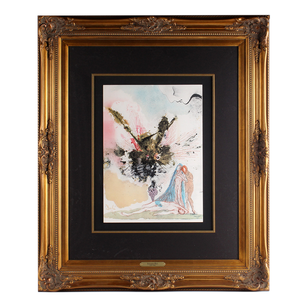 Hand Toned Lithograph of "Noe Qui Primus Plantavit" by Salvador Dali