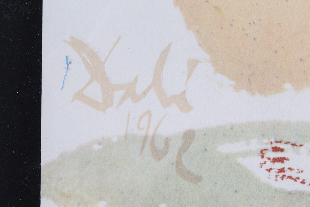 Hand Toned Lithograph of "Noe Qui Primus Plantavit" by Salvador Dali