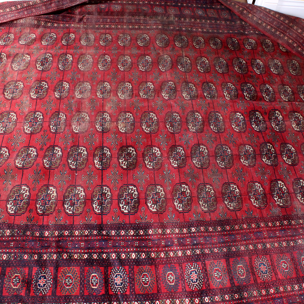 Large Hand Loomed Wool Turkomen Bokhara Rug
