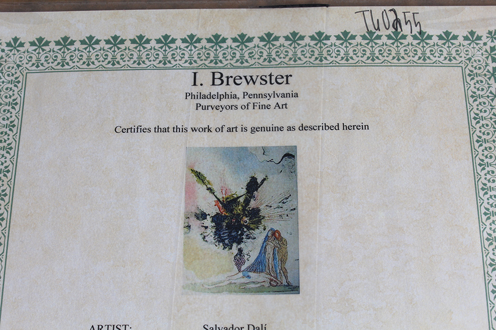 Hand Toned Lithograph of "Noe Qui Primus Plantavit" by Salvador Dali