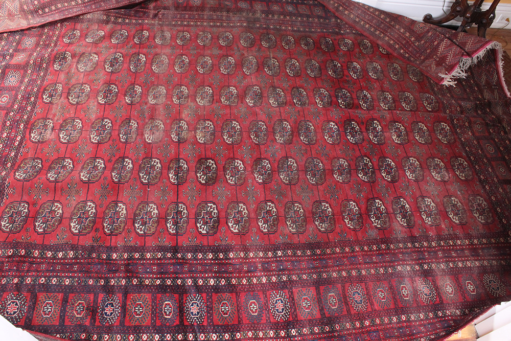 Large Hand Loomed Wool Turkomen Bokhara Rug