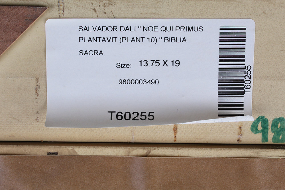 Hand Toned Lithograph of "Noe Qui Primus Plantavit" by Salvador Dali