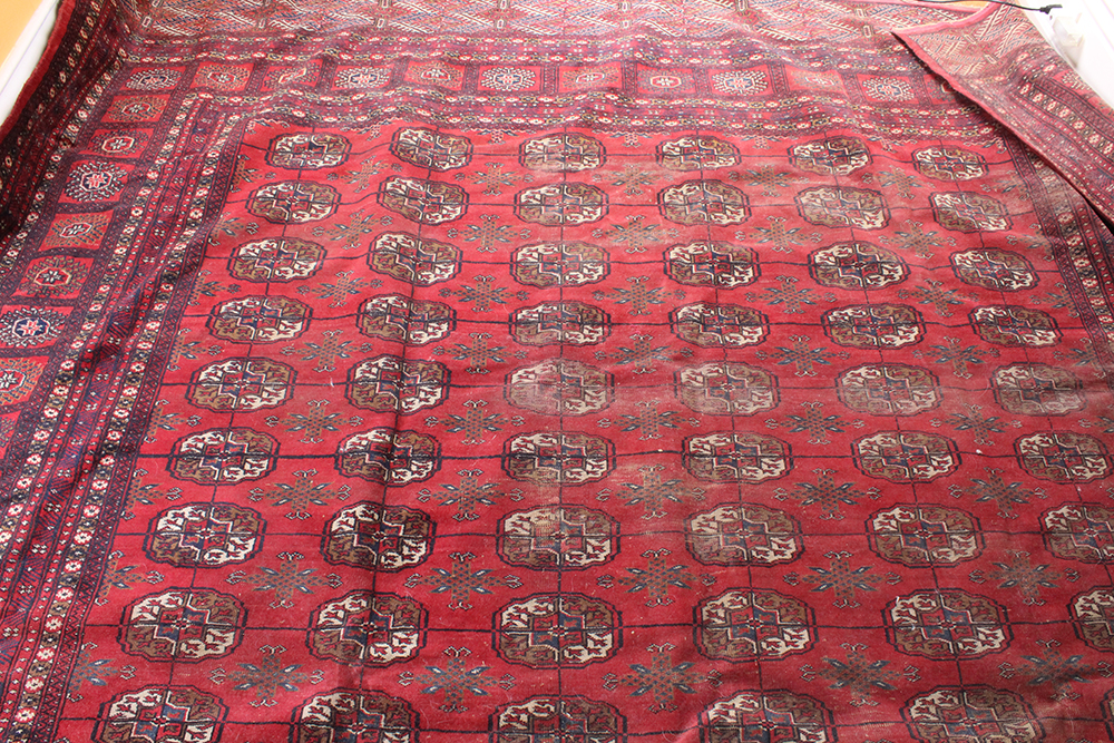 Large Hand Loomed Wool Turkomen Bokhara Rug