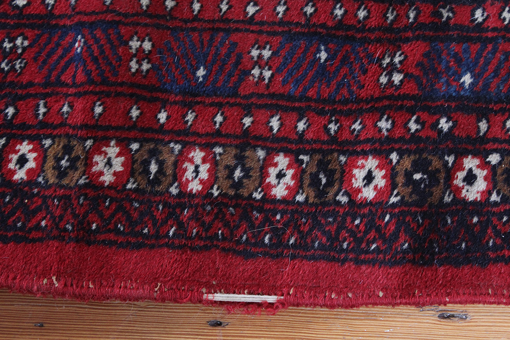 Large Hand Loomed Wool Turkomen Bokhara Rug