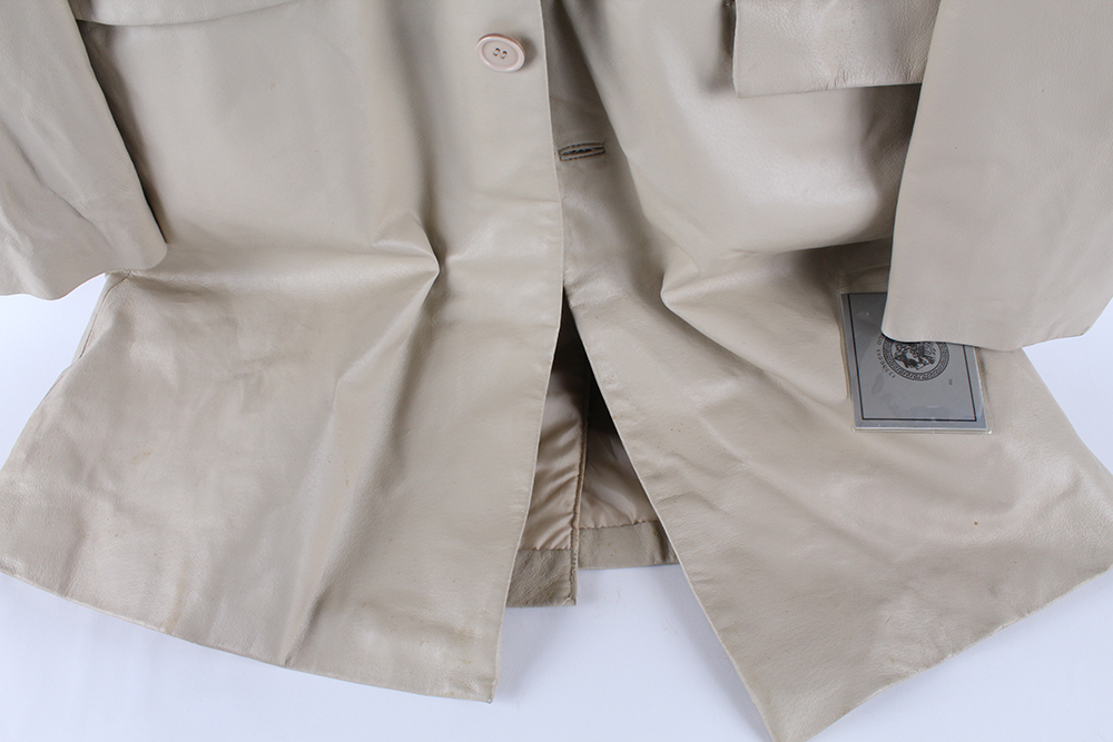 Sergio Vadducci Beige Leather Jacket