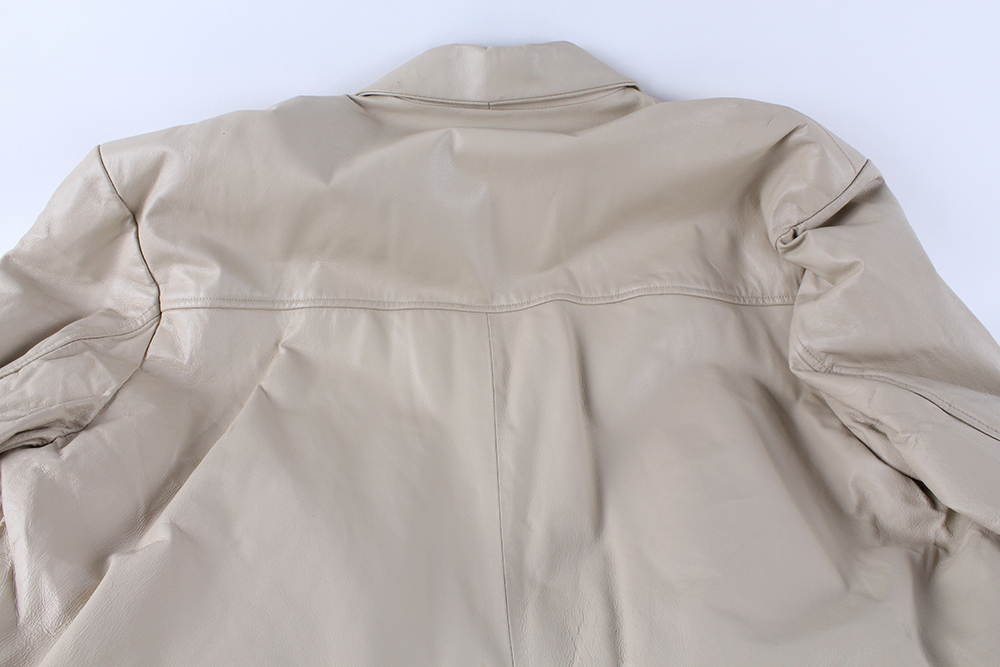 Sergio Vadducci Beige Leather Jacket