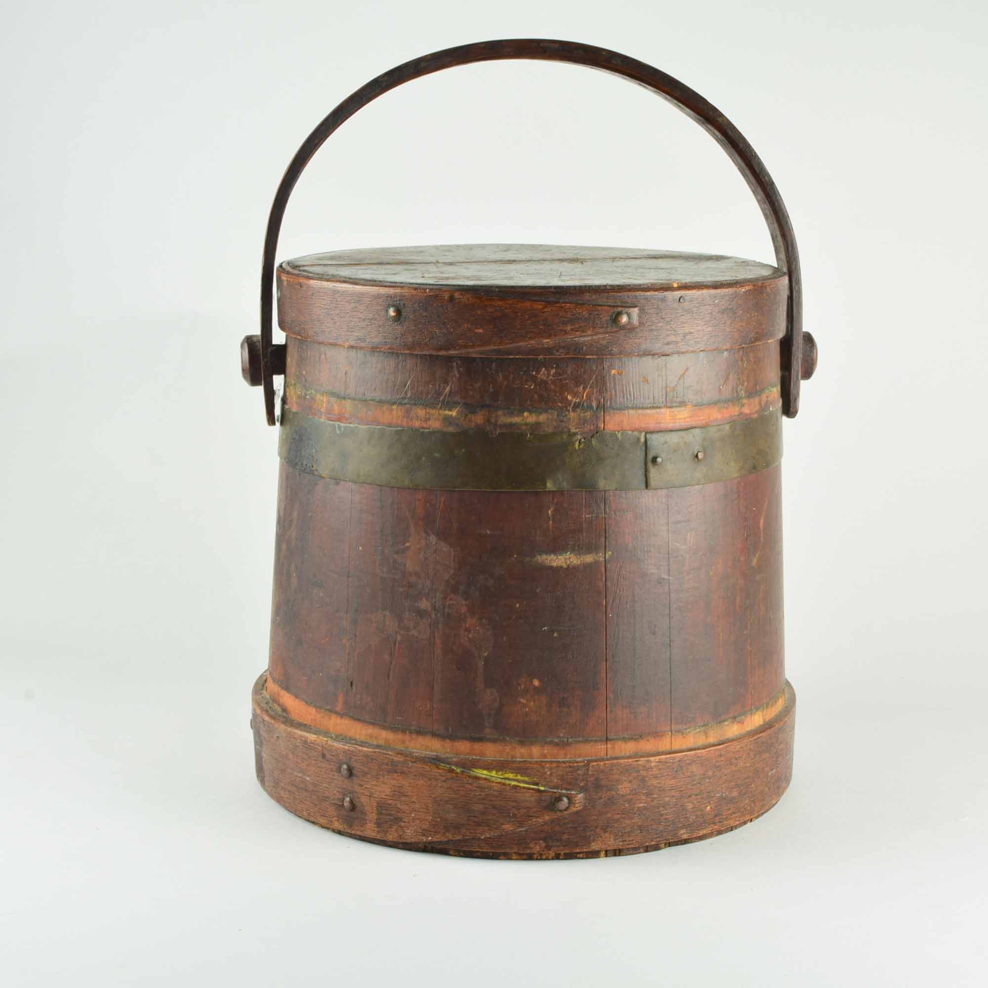 Vintage Copper Banded Firkin Sugar Bucket
