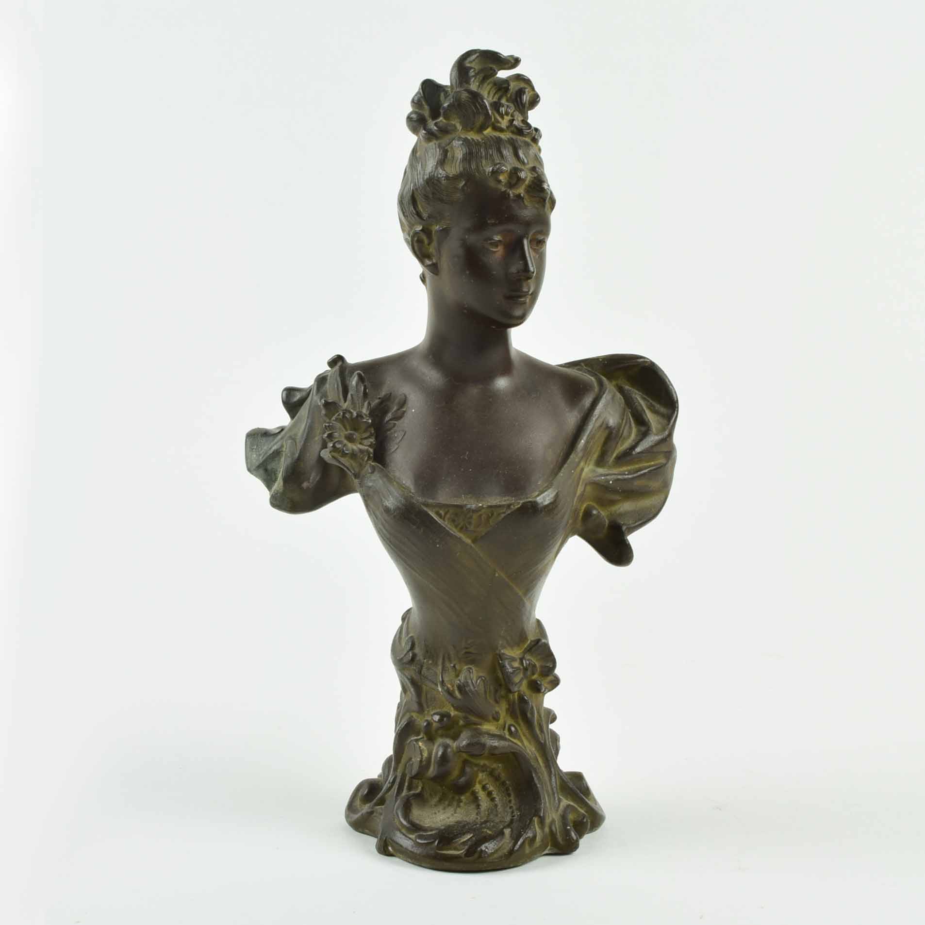 Antique Art Nouveau Bust of a Woman
