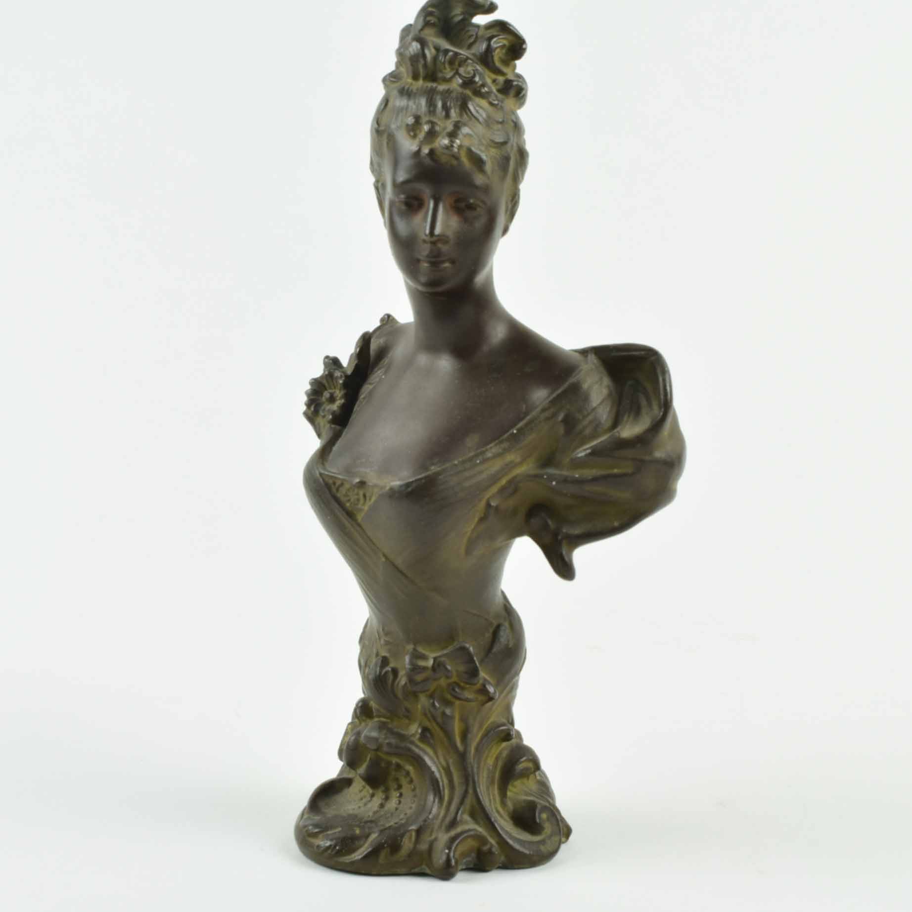 Antique Art Nouveau Bust of a Woman