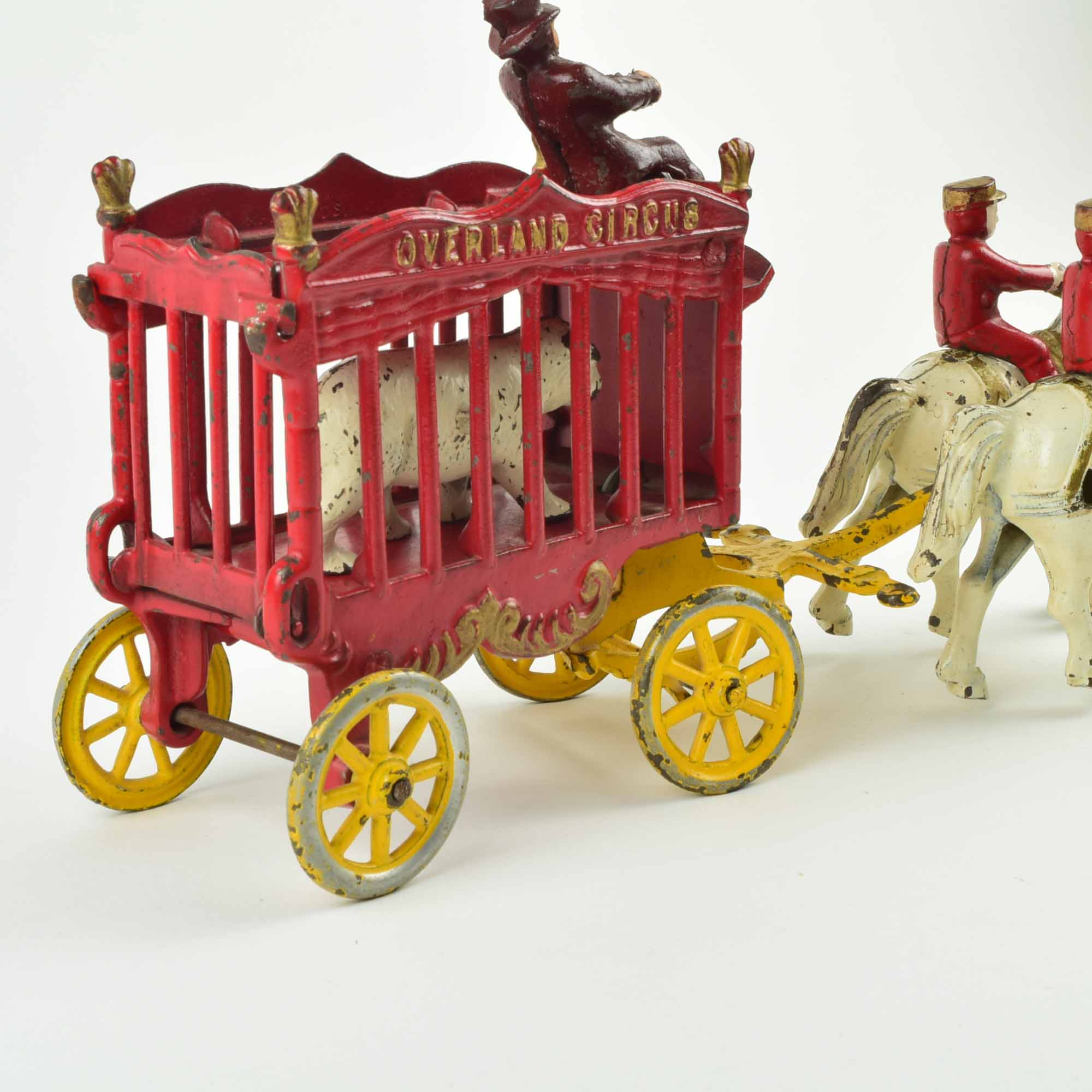 Kenton "Overland Circus" Cast Iron Toy Bear Wagon
