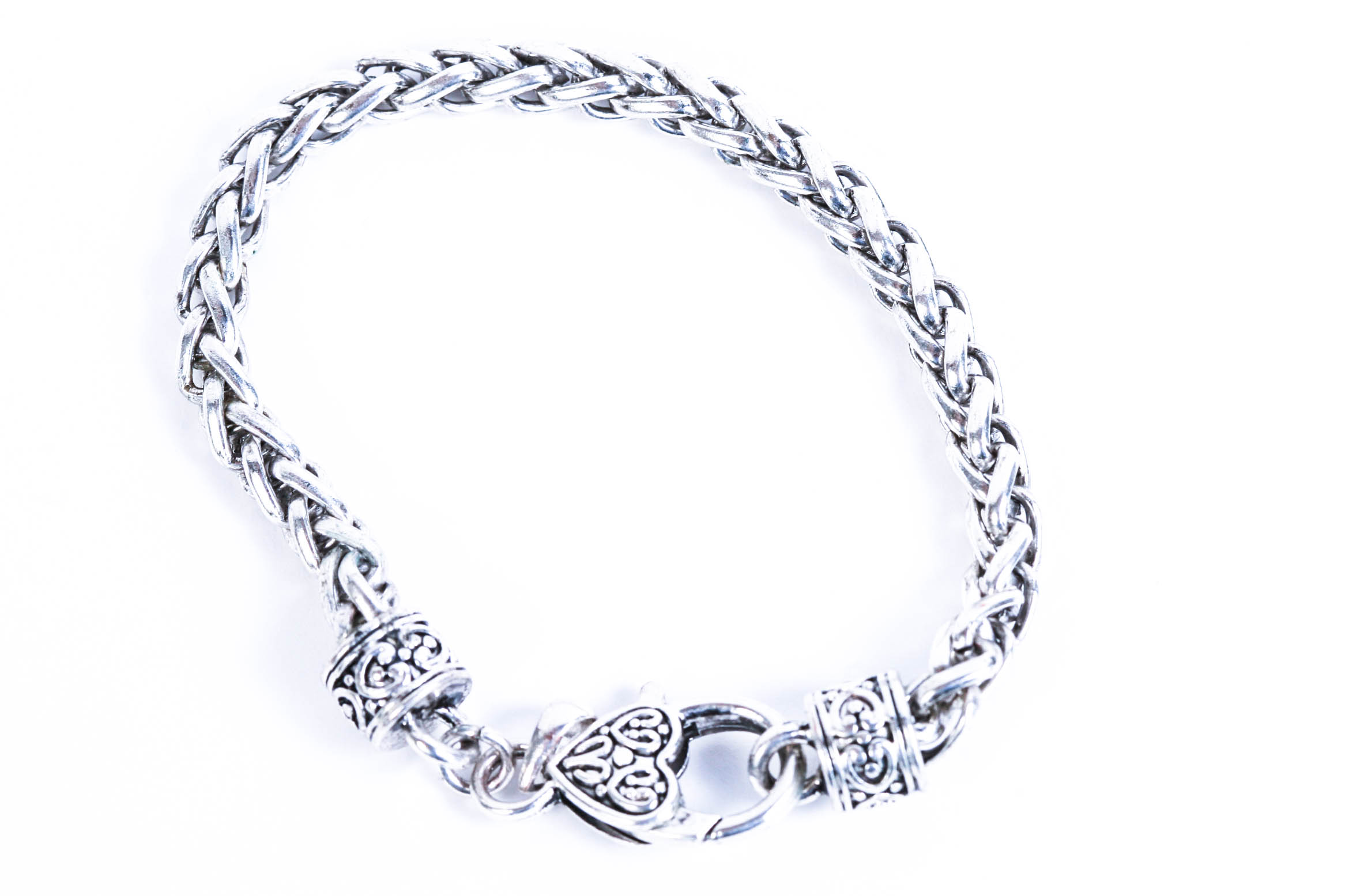 Silver Plate Rope Braclet