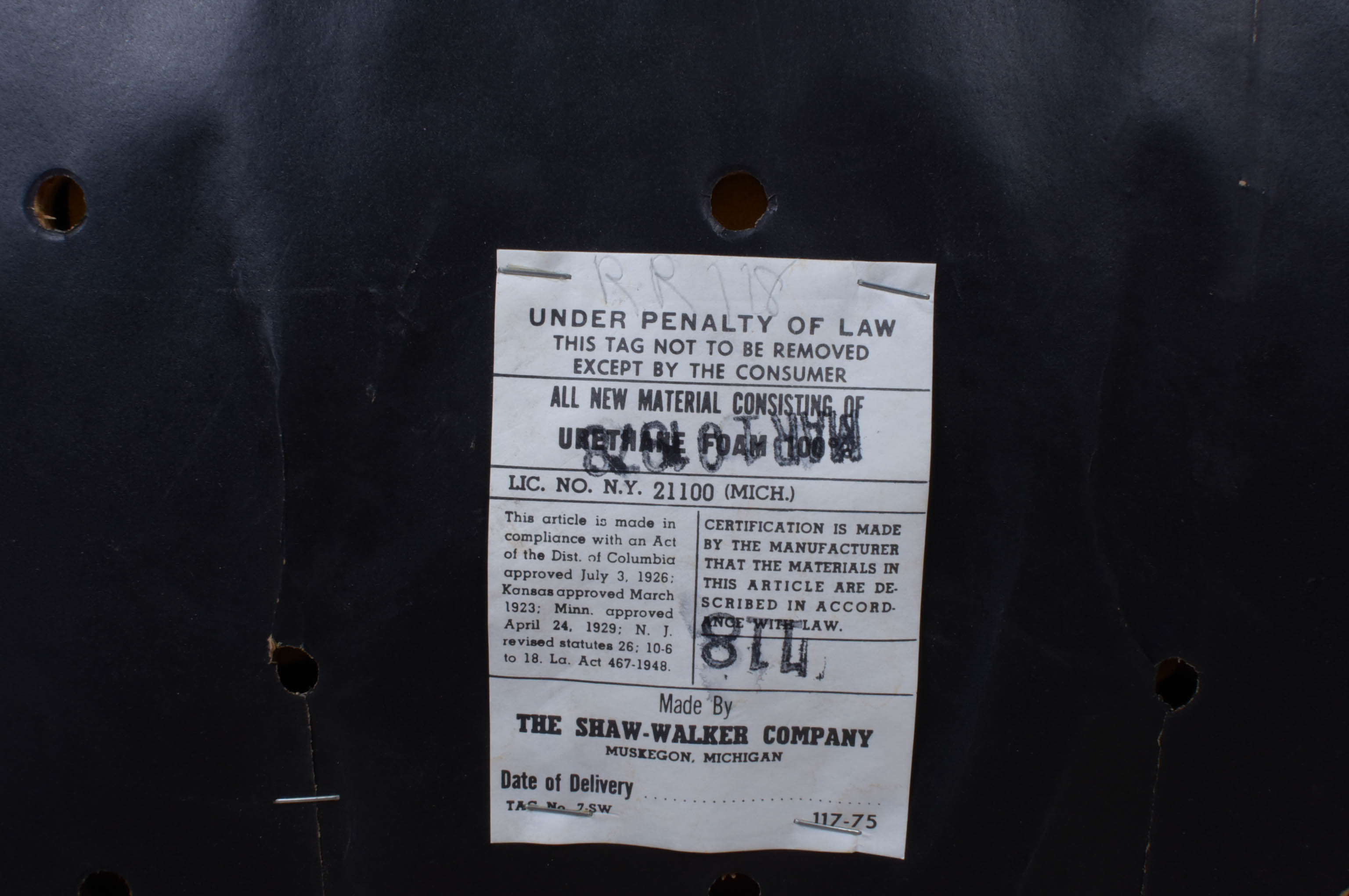 Vintage Shaw-Walker Upholstered Chrome Armchair