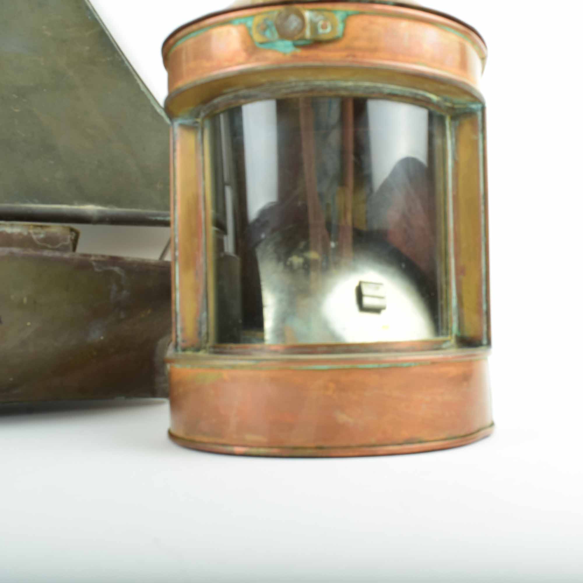 Copper Sailing Yacht Weather Vane and Stern Lantern