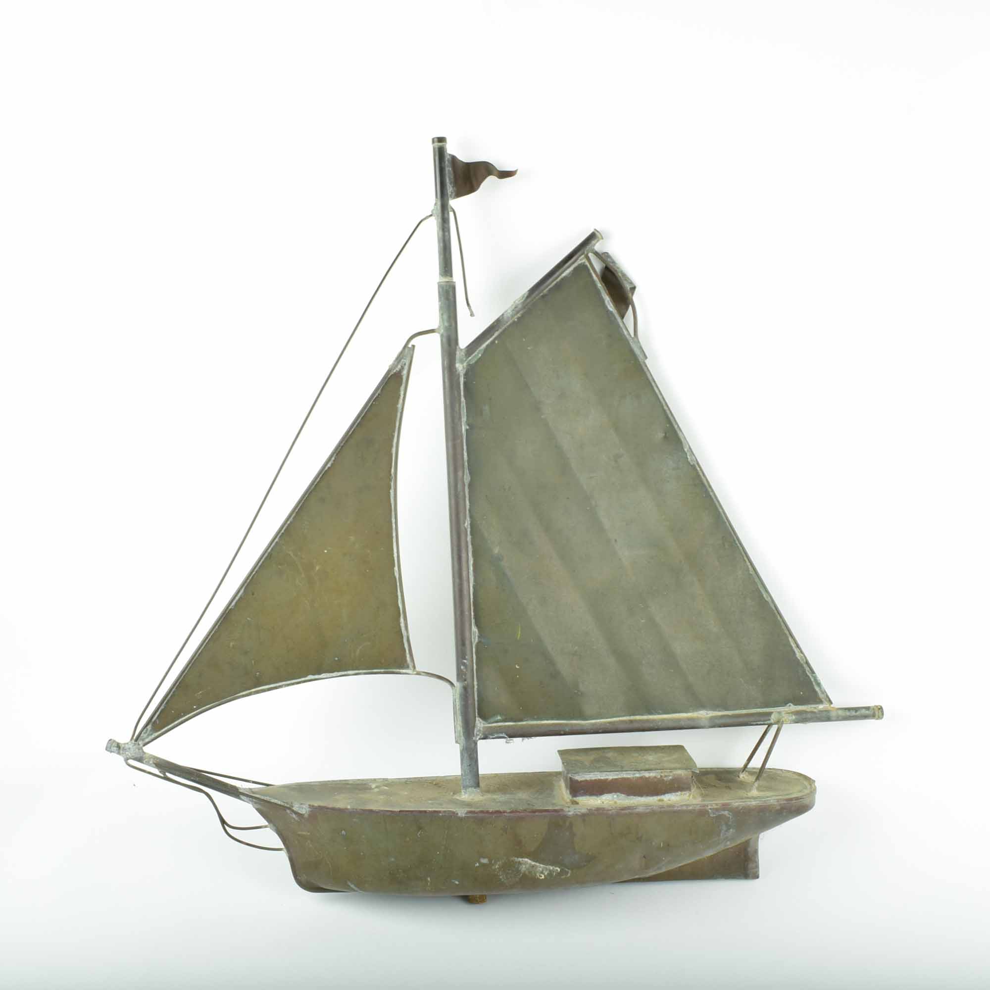 Copper Sailing Yacht Weather Vane and Stern Lantern