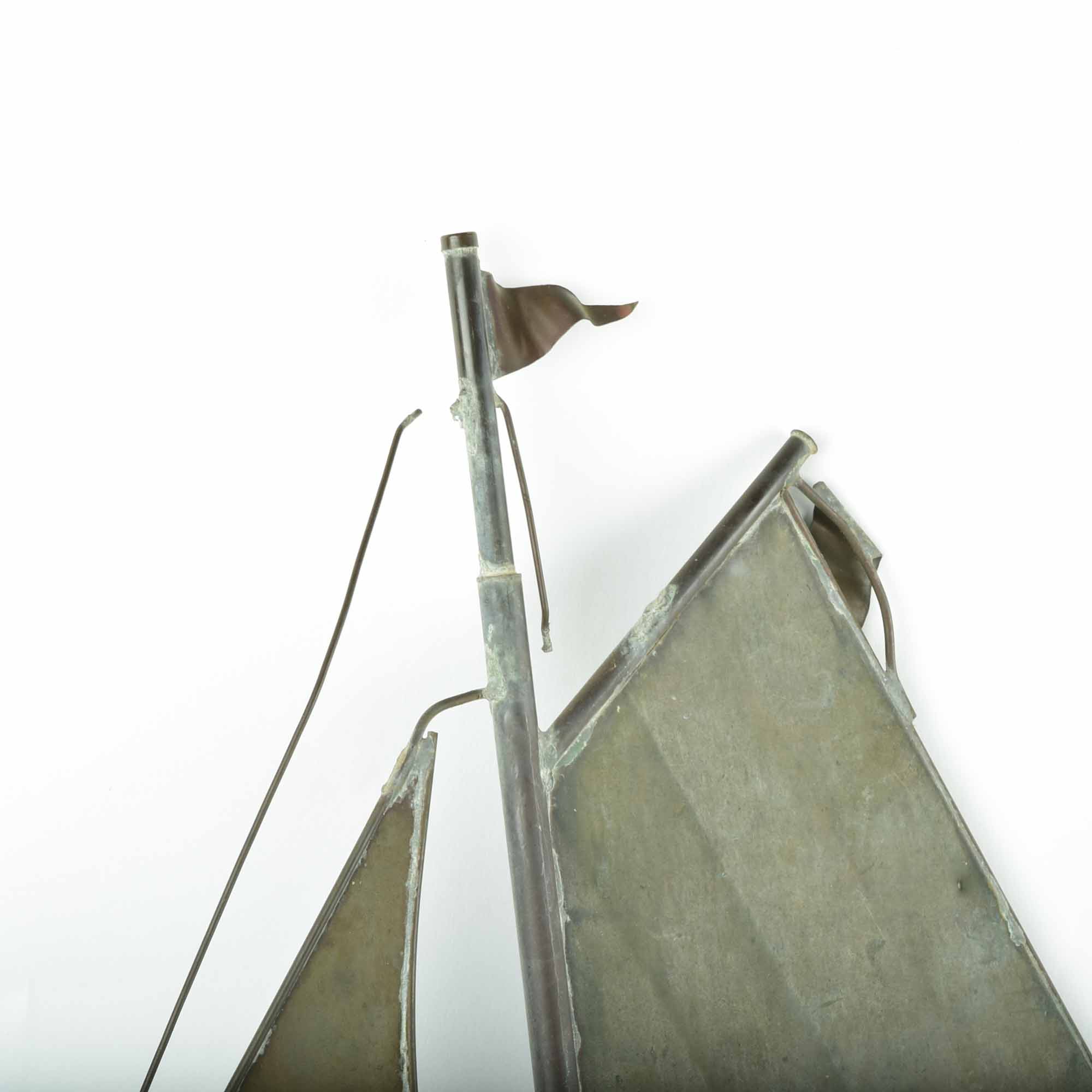 Copper Sailing Yacht Weather Vane and Stern Lantern