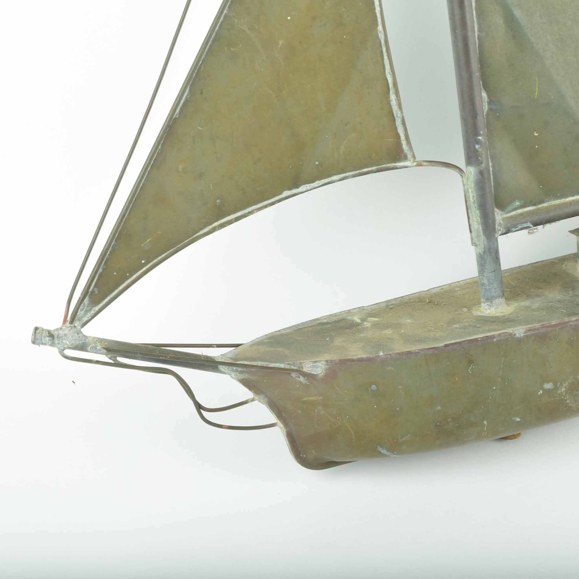 Copper Sailing Yacht Weather Vane and Stern Lantern