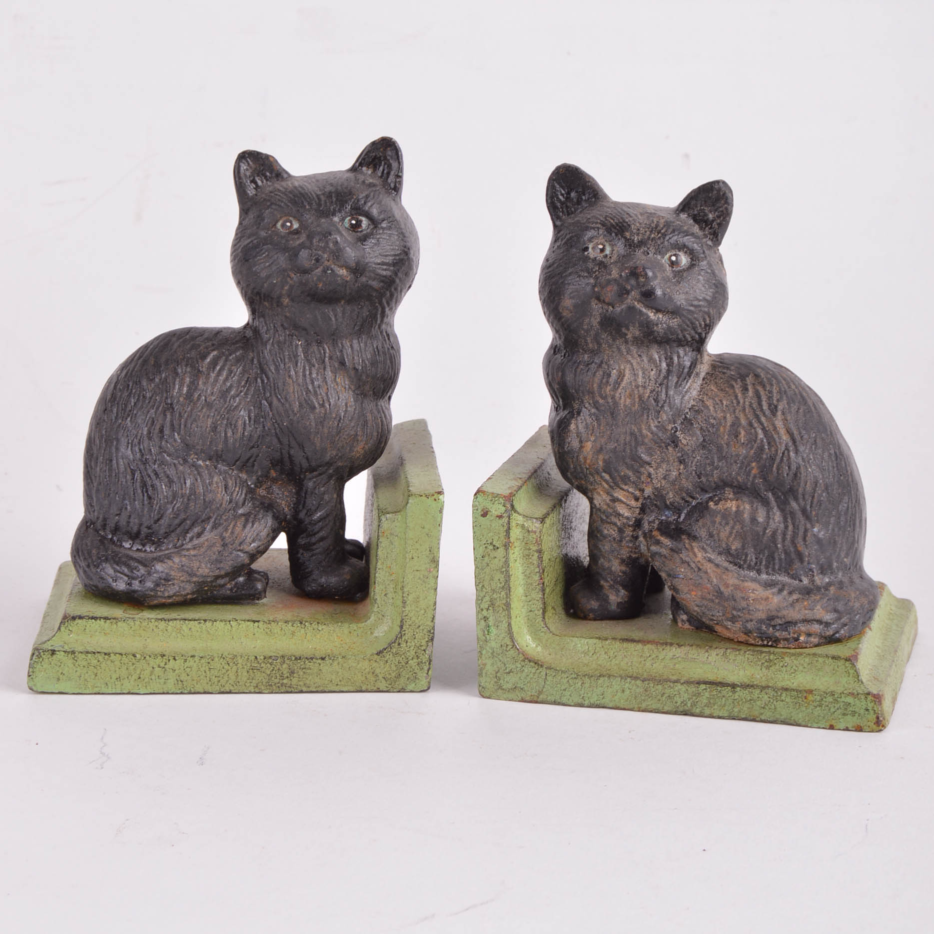 Vintage Cast Iron Cat Bookends