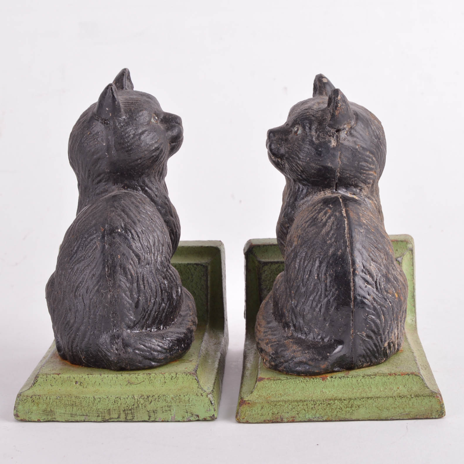Vintage Cast Iron Cat Bookends