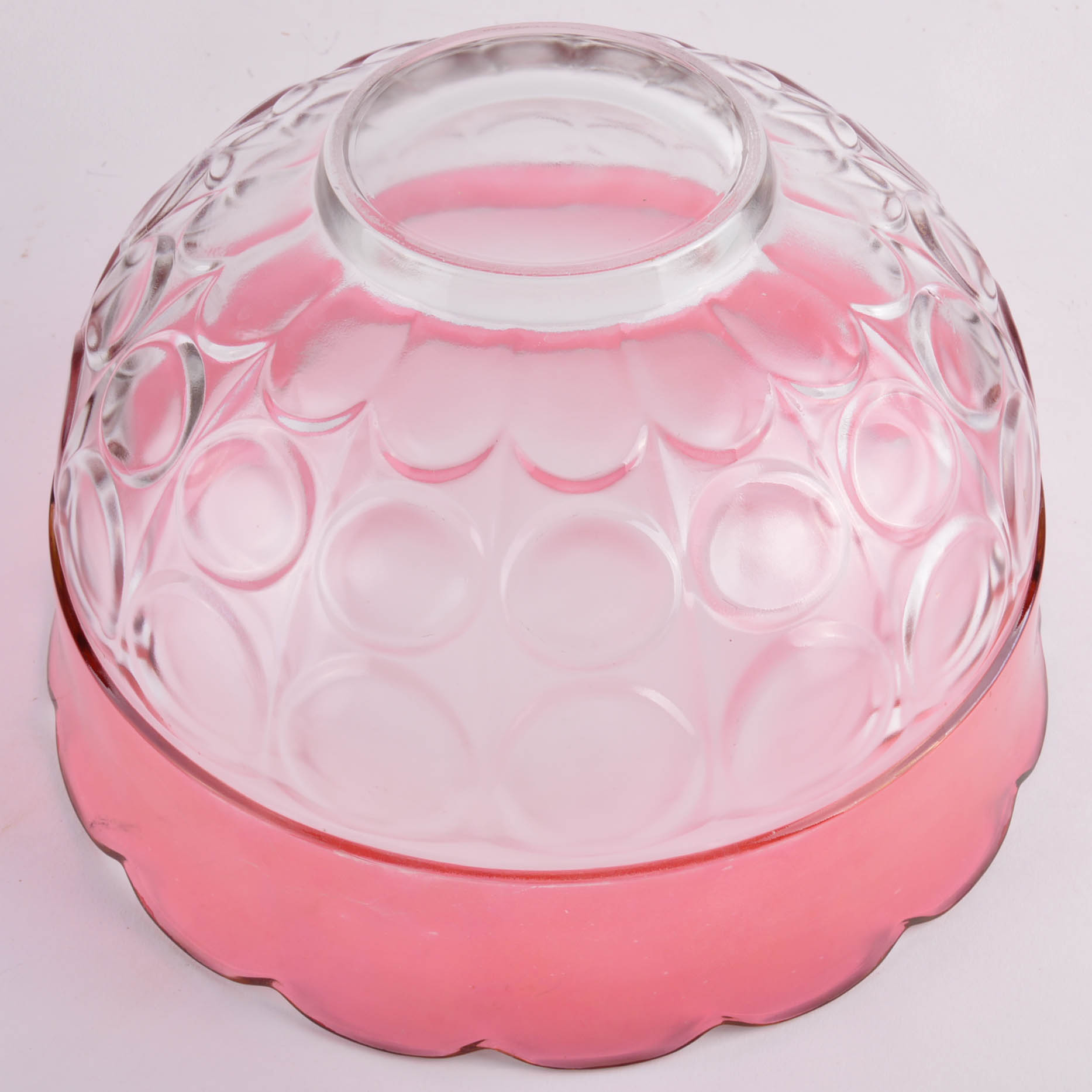 Cranberry Glass Punch Bowl and Glasses